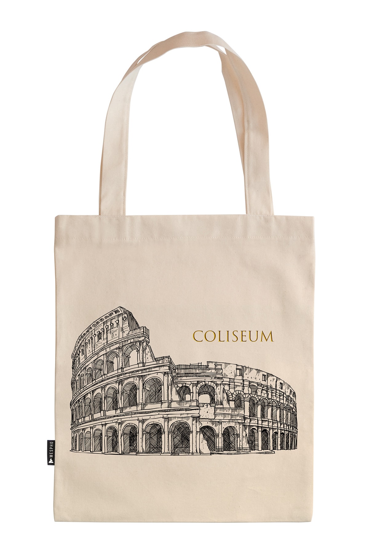 mespho italya roma kolezyum 35x40 cm baskili ham bez canta fiyati yorumlari trendyol