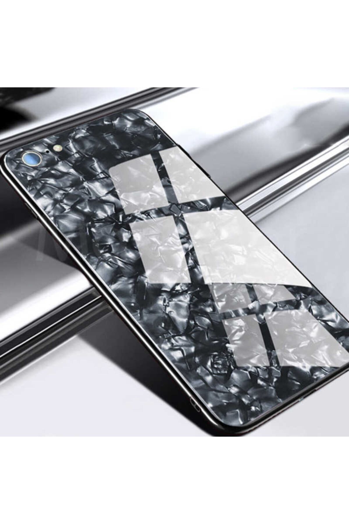 Bca Apple Iphone 7 Kilif Marbel Silikon Mermer Desenli Cam Kapak Zore Trendyol