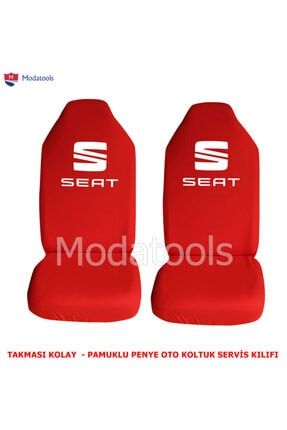 Seat Oto Koltuk Servis Kılıfı Ön Arka Takım Kırmızı Penye Kumaş Sk160 OSK160