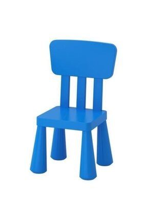 Mammut Mavi Renk Plastik Lkea Çocuk Sandalyesi BRBN2-MAMMUT-MAVİ-SANDALYE-YENI