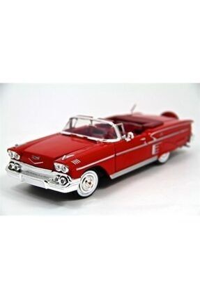 Motor Max (yeni Ithalat) 1:24 1958 Model Chevy Impala (kırmızı) PRA-1703388-6358