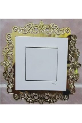 Hece Tekli Gold Aynali Pleksi Lamba Anahtari Ve Priz Kenari Susu Yapiskanli Dekoratif Fiyati Yorumlari Trendyol