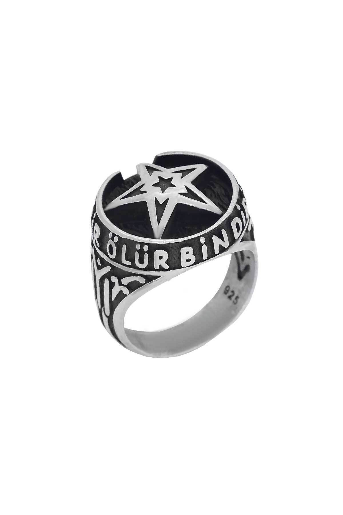 Cagri Gumus Bir Olur Bin Diriliriz Yazili Gumus Erkek Yuzuk Trendyol