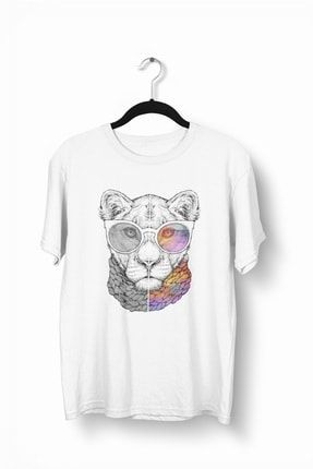 Watercolor Tiger Baskılı Erkek T-Shirt - 2019TS179