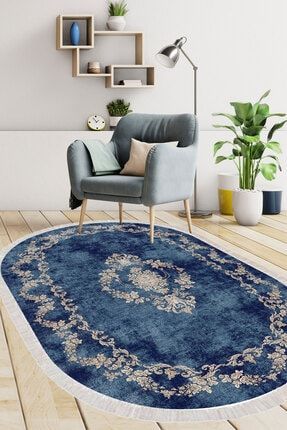 Brillant Angel Home Kaymaz Taban Oval Hali Makinede Yikanabilir Oval Hali Kadife Hali Trendyol