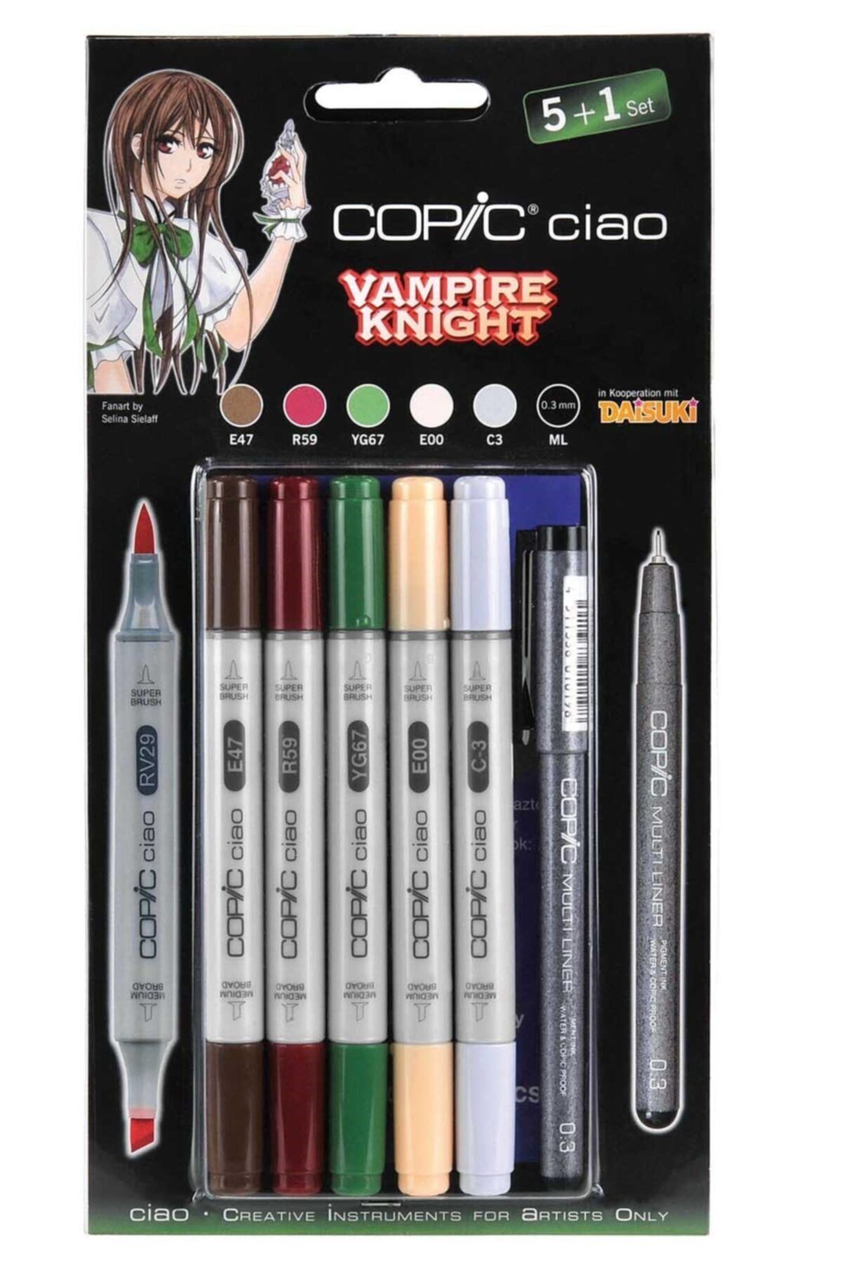 Copic-Ciao Marker Pen 5+1 Set - Vampire Knight 1