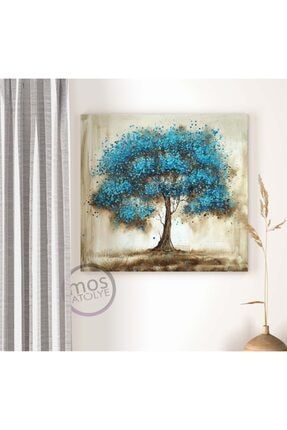 Mavi Ağaç Kanvas Tablo K054