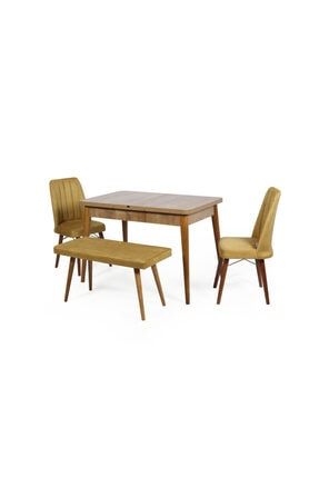 Messline Mdf Acilabilir 2 Sandalye 1 Bench Ahsap Masa Takimi Trendyol