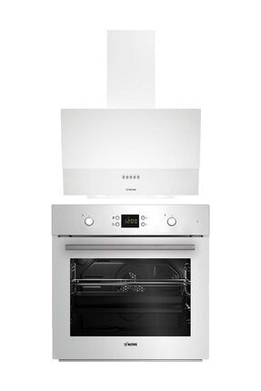 Altus Ikili Beyaz Ankastre Set Ala 137 W Firin 530 W Davlumbaz Trendyol