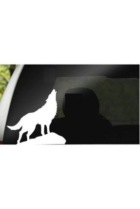 otografik kurt silueti oto sticker