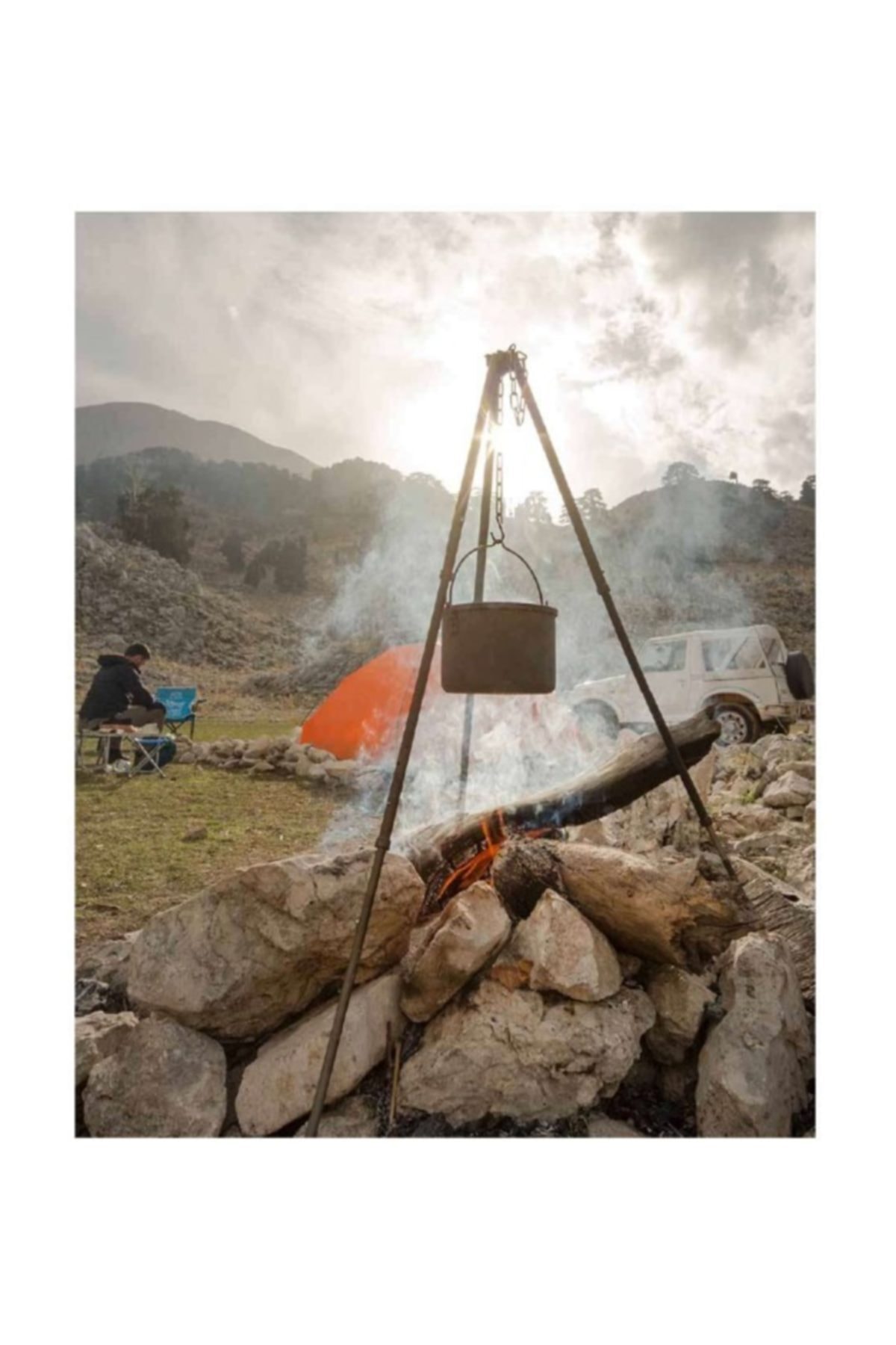 Three Feet with Telescopic Aluminum Body