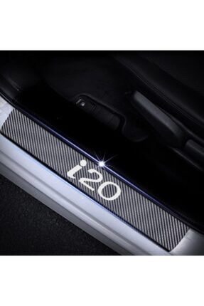 Hyundai i20 Carbon Fiber Kapı Eşiği Yazısı Sticker Boya Koruma L154