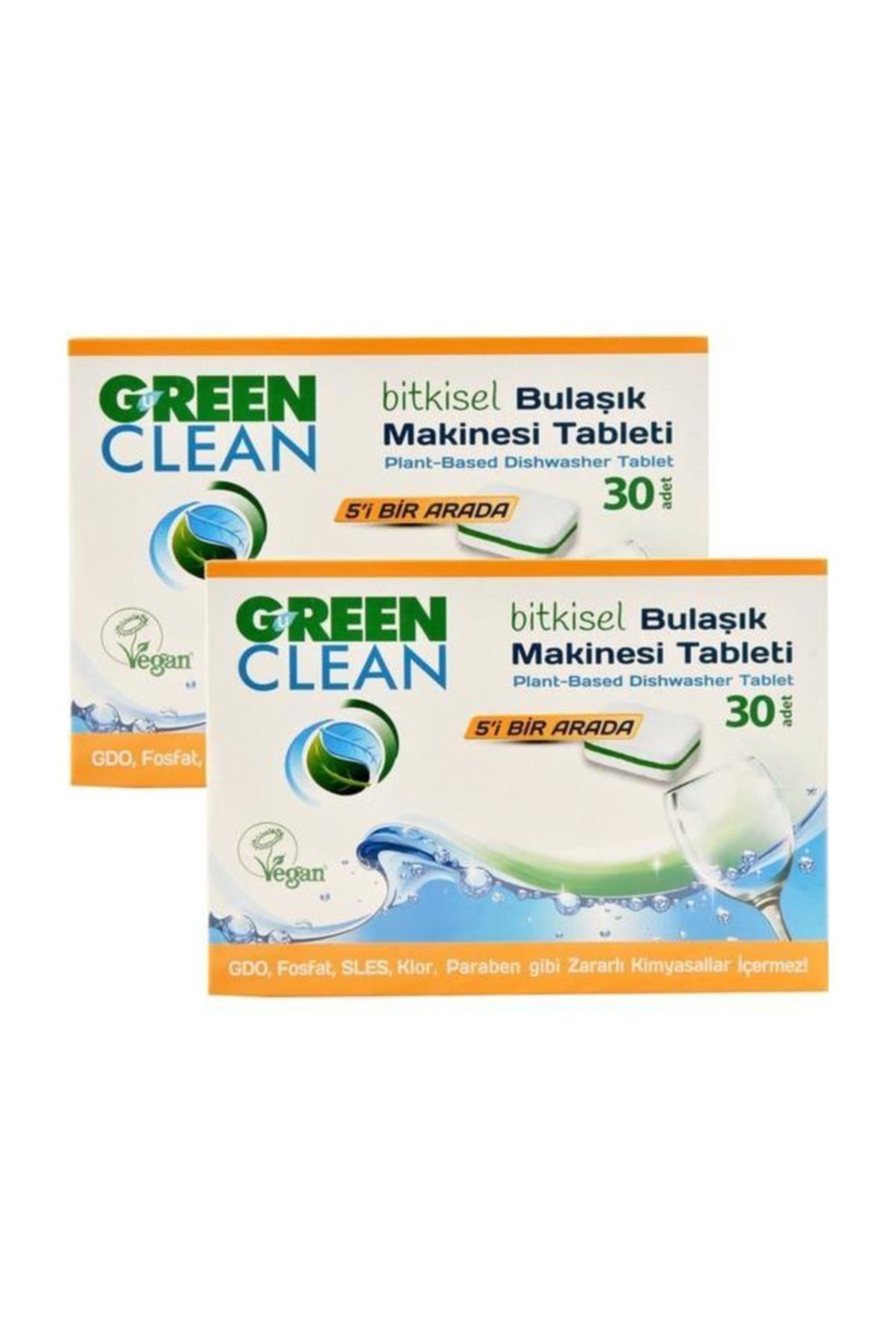 U Green Clean Bitkisel Bulaşık Makine Tableti 30'lu x 2 Adet