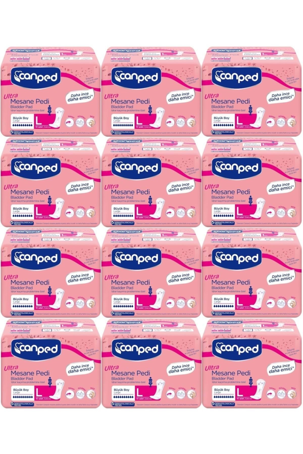 Canped Mesane Pedi Ultra L - Large - Büyük - Yoğun 120 Adet (12PK*10)