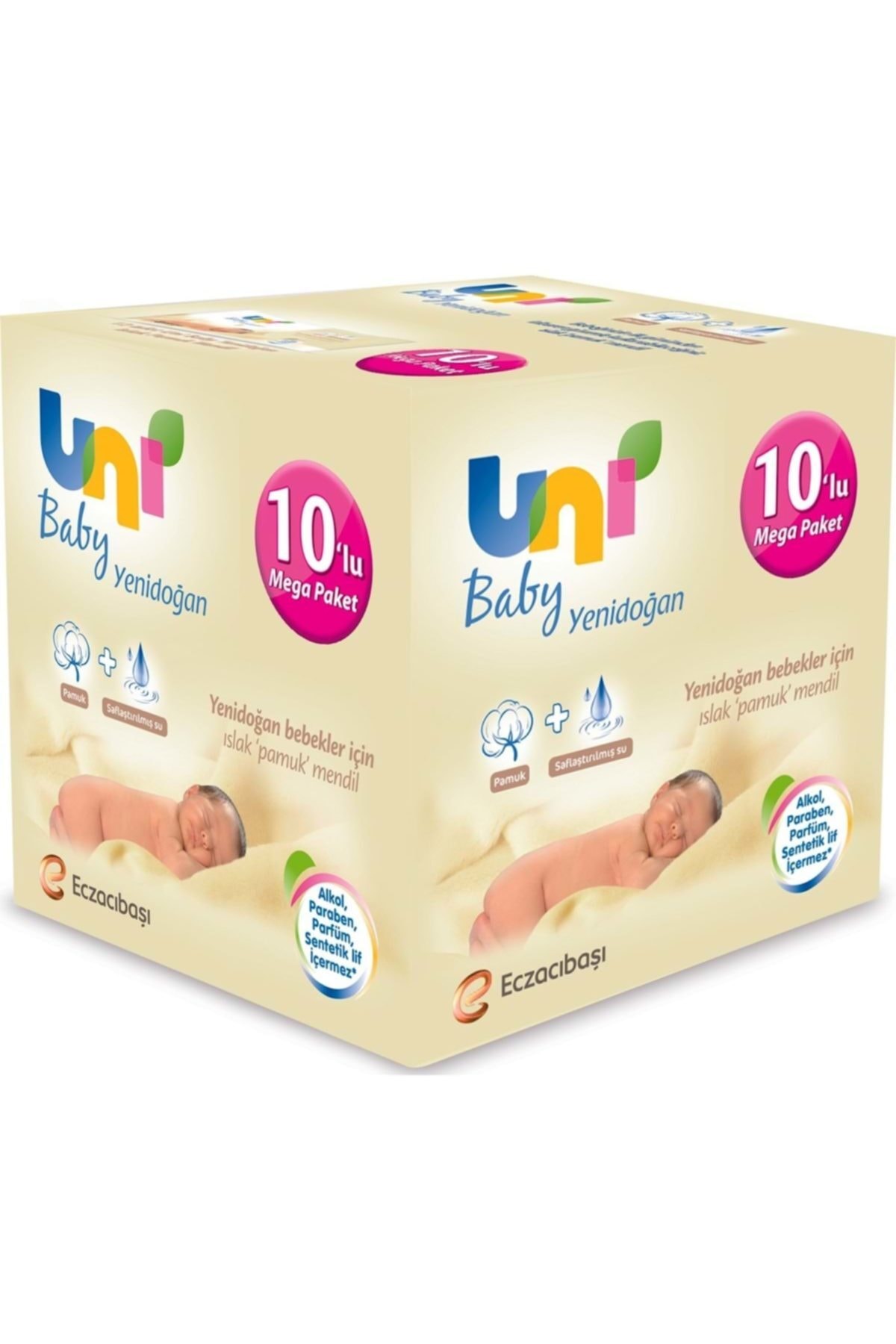 Uni Baby Islak Havlu Mendil Yeni Doğan 40 Yaprak 10 Lu Pk (Toplam 400 Yaprak)