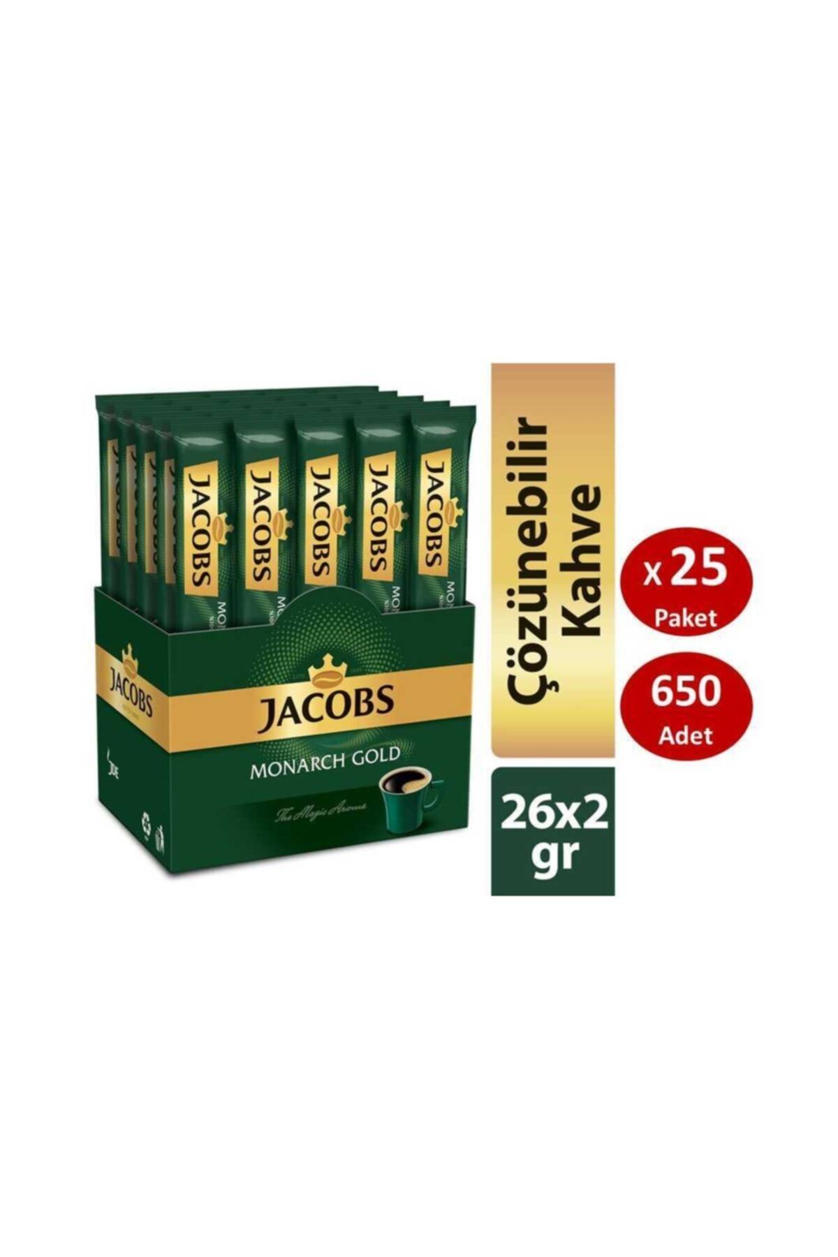 Jacobs Monarch Gold Stick Kahve 26 Adet x 25 Paket
