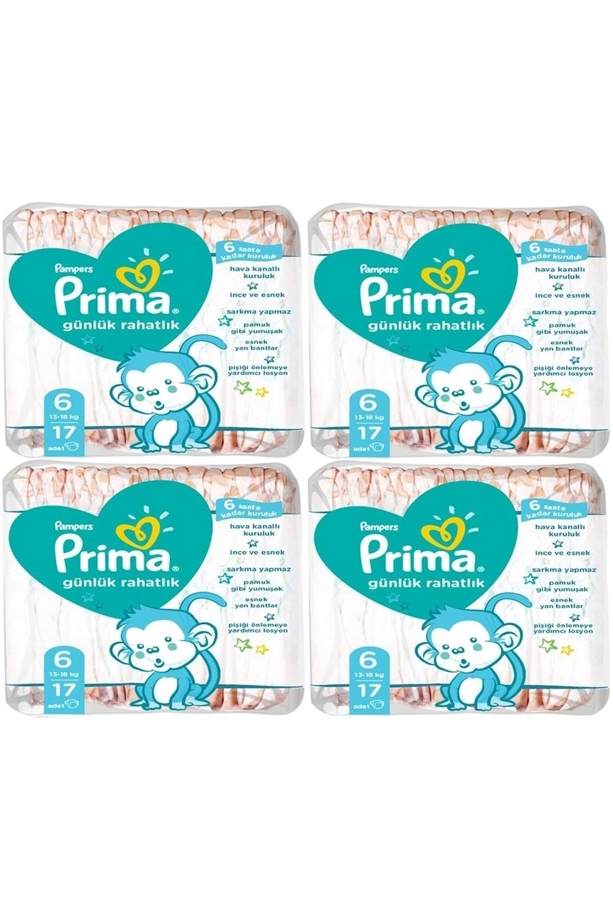 Prima Bebek Bezi Günlük Rahatlık 6 Beden 68 Adet UX7346