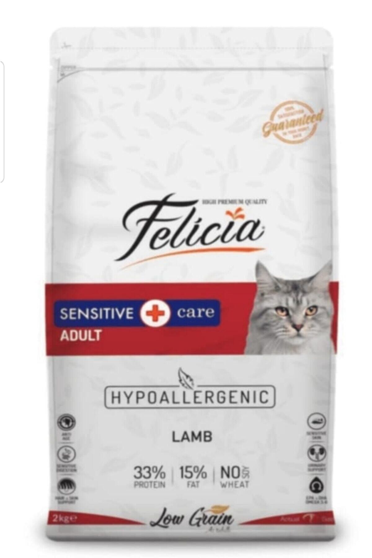 Felicia 12 Kg Yetişkin Kuzu Etli Az Tahıllı HypoAllergenic Kedi Maması