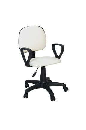 Cgn Kollu Çalışma Sandalyesi Ofis Sandalyesi Öğrenci Koltuğu Ofis Ve Büro Sandalyesi- Beyaz cgn0002