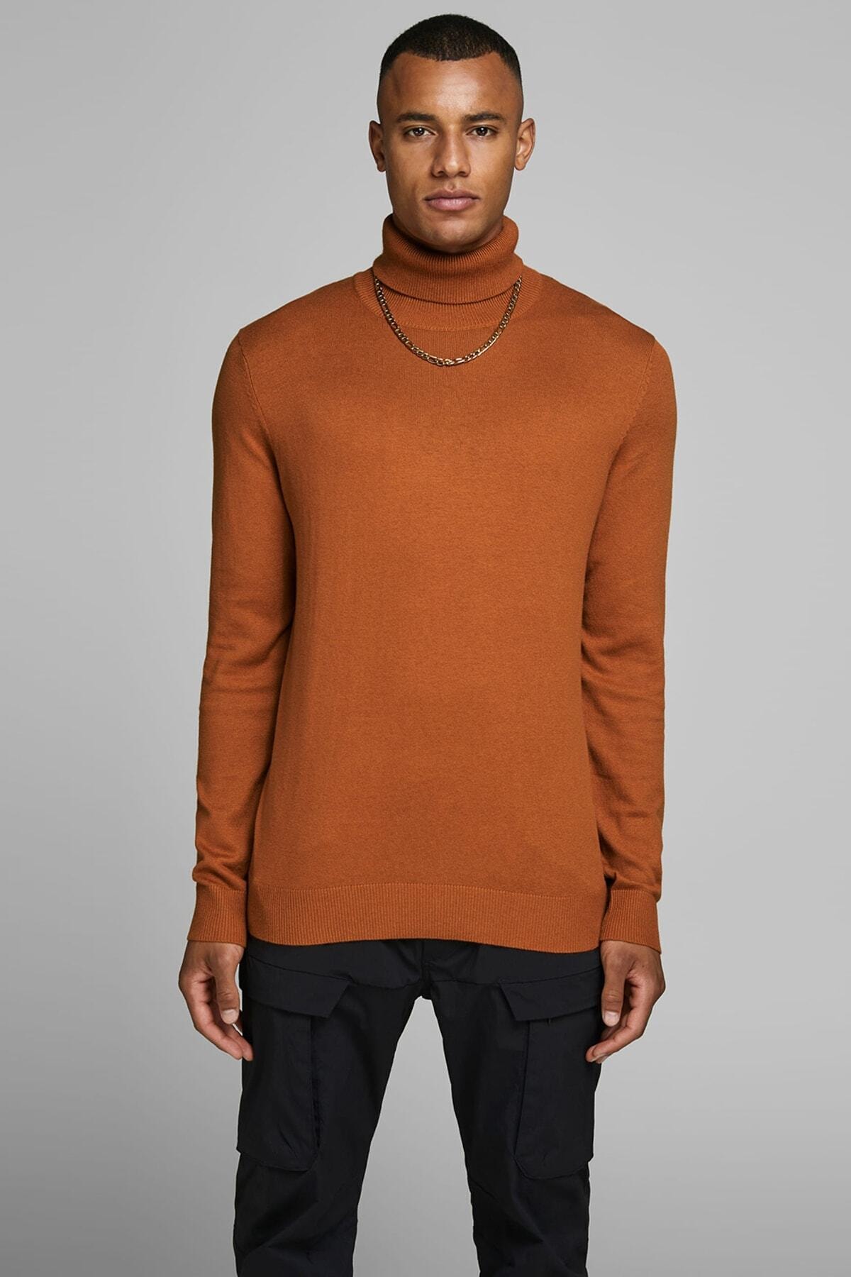 پلیور جک اند جونز مردانه پنبه ای قهوه ای بیسیک راسته Regular/رگولار    Regular/رگولار Daily/روزانه | Jack & Jones 12157417-U TR - تصویر 24