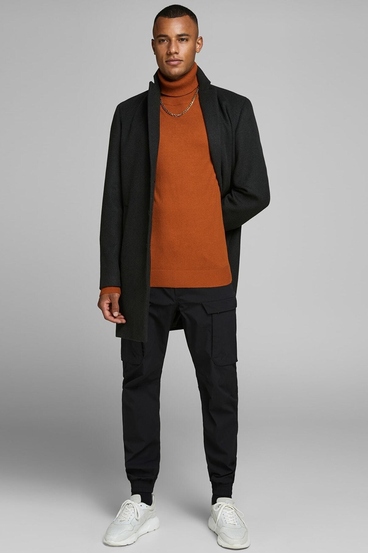پلیور جک اند جونز مردانه پنبه ای قهوه ای بیسیک راسته Regular/رگولار    Regular/رگولار Daily/روزانه | Jack & Jones 12157417-U TR - تصویر 10