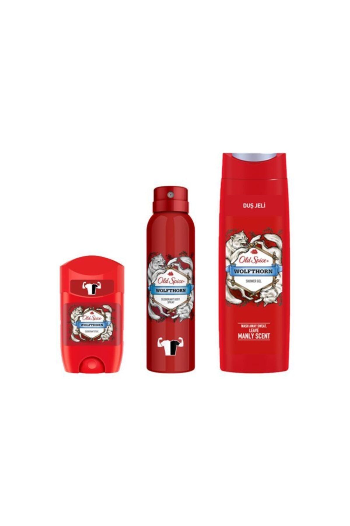 بسته 3 تایی Wolfthorn (چوب + دئو + ژل دوش) Old Spice
