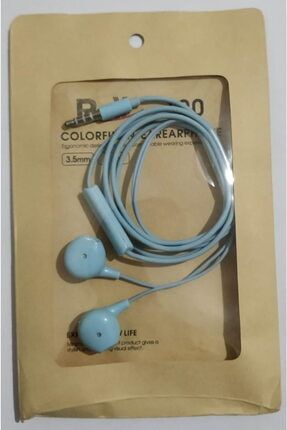Rx -100 Iphone Tipi Renkli Kablolu Kulaklık Mavi RX -100