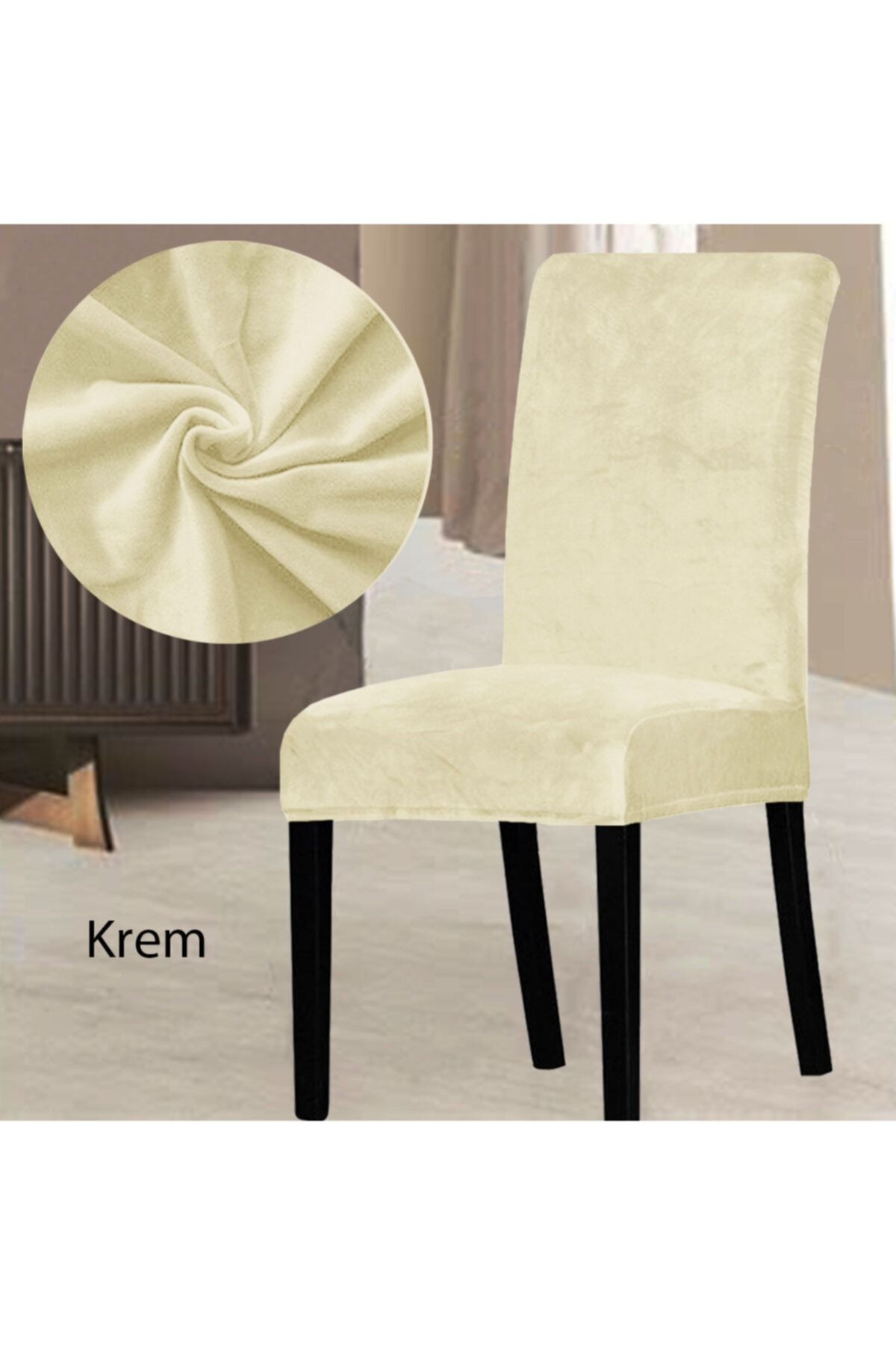 Cream velvet chair covers online