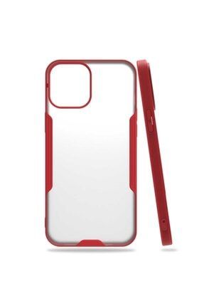 Apple Iphone 12 Mini Kılıf Parfe Kamera Korumalı Çerçeveli Silikon Kırmızı krks20991205014