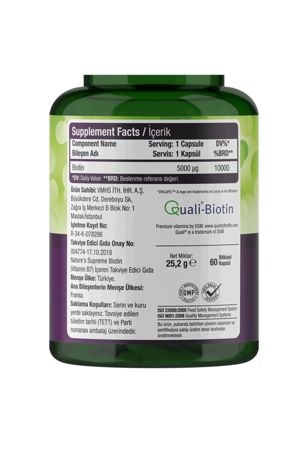 Nature's Supreme-Biotin 5000 Mcg 60 Capsules 4