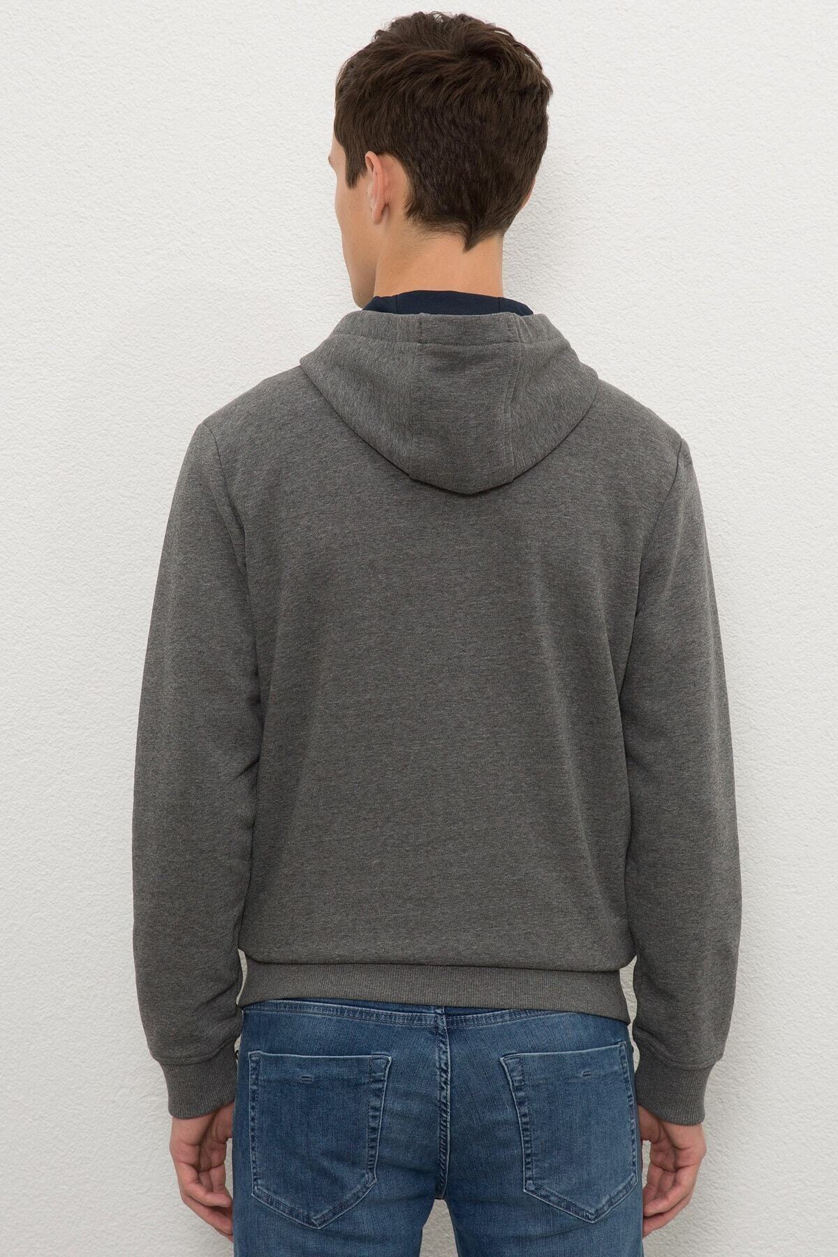 سویشرت مردانه خاکستری یو اس پولو | G081SZ082.000.1082420 اورجینال - تصویر 3