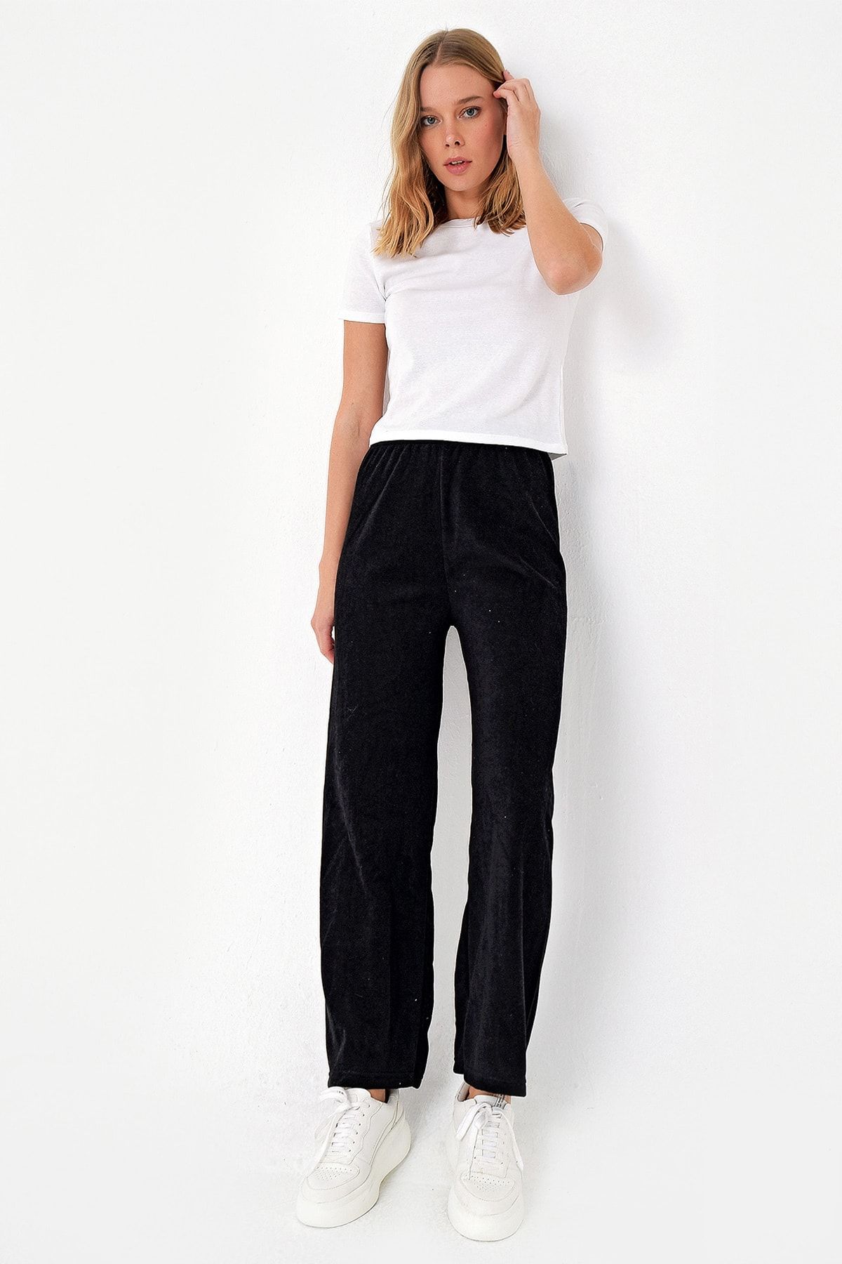 Trend Alaçatı Stili Jogginghose Schwarz Jogger Fast ausverkauft FN9350