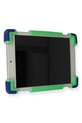 Universal 10'' Inç Esnek Standlı Silikon Tablet Kılıfı I Yeşil Lacivert Akrbt02
