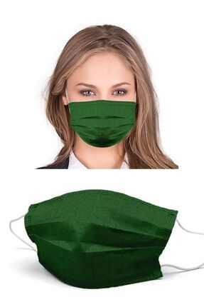 Keten Yeşil Yıkanabilir Yeni Nesil Kumaş Telli Bez Maske CLSC505