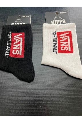 2`li Siyah Beyaz Çoraplar YAG34522
