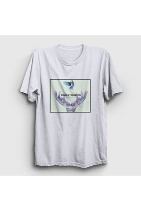 Unisex Beyaz Smoke Imagine Dragons T-shirt 82793tt