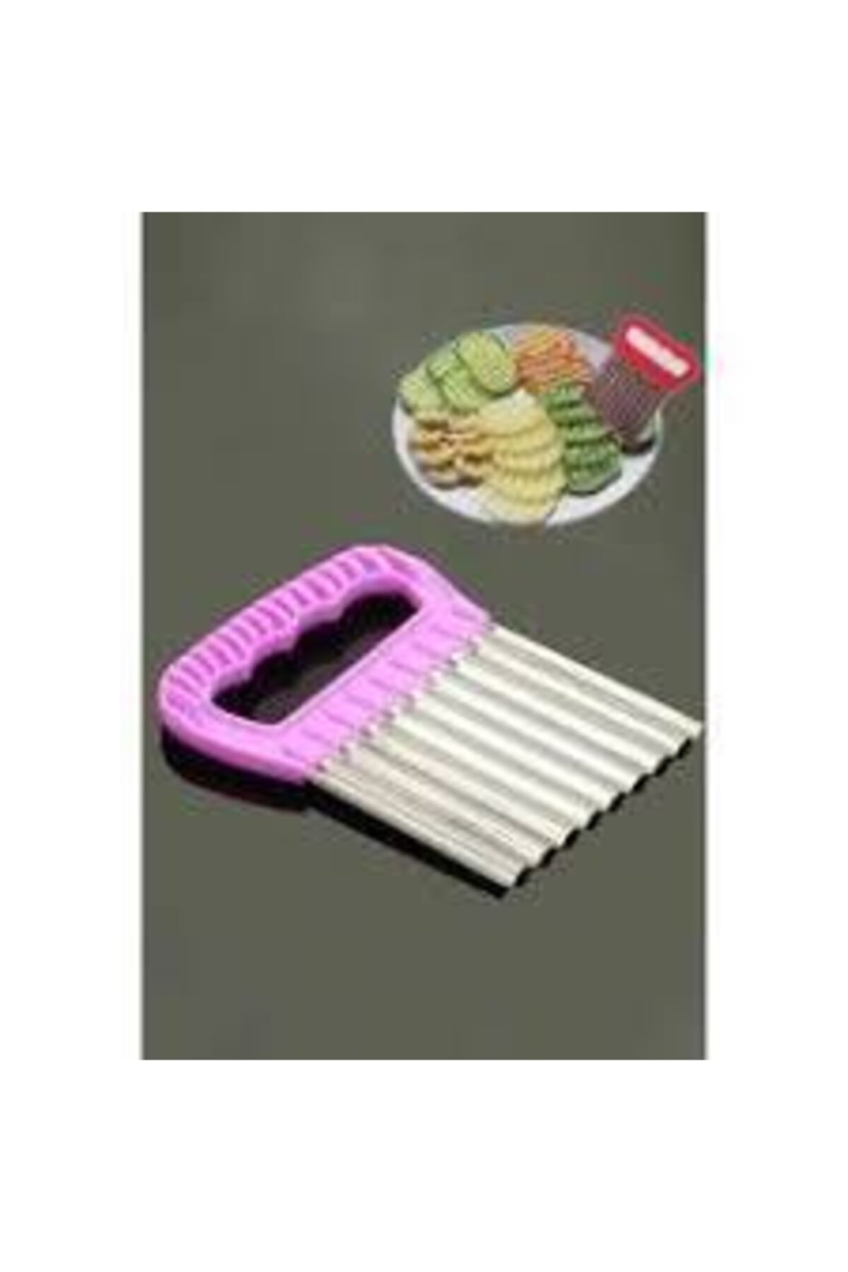 Genel Markalar Tırtıklı Patates ve Sebze Kesici – Dalgalı Bıçaklı Dilimleyici, Pratik Mutfak Doğrayıcı