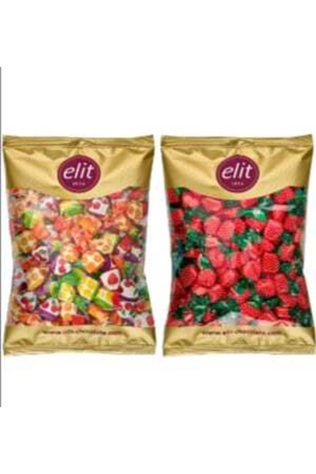 Elit Çikolata Elit Çilek Dolgulu Ve Karışık Meyve Dolgulu Şeker 2 kg