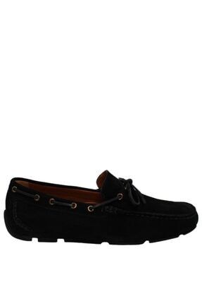 Erkek Süet Siyah Loafer Ayakkabı W500GV323