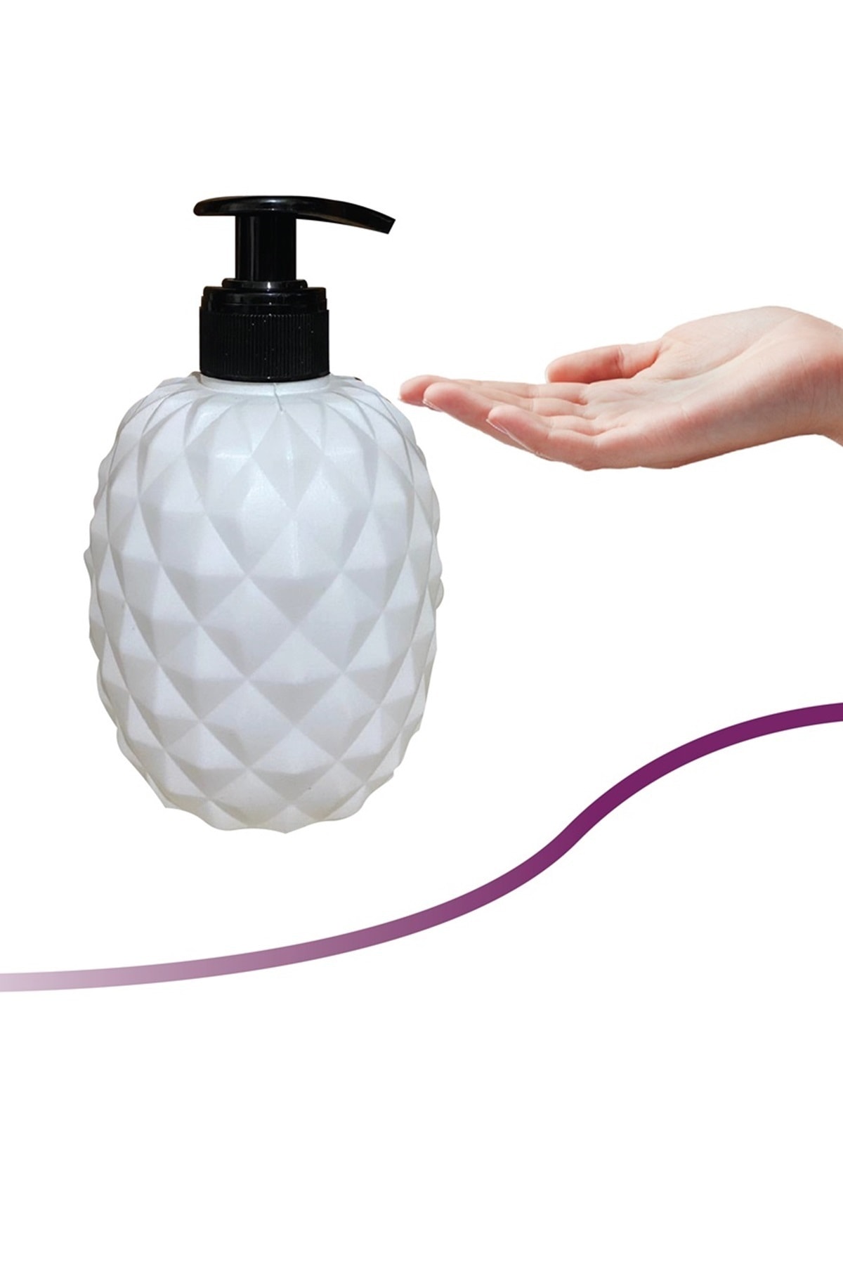 indirimkap ananas seklinde sivi sabunluk banyo tuvalet mutfak dekoratif sik tasarim 450 ml beyaz fiyati yorumlari trendyol