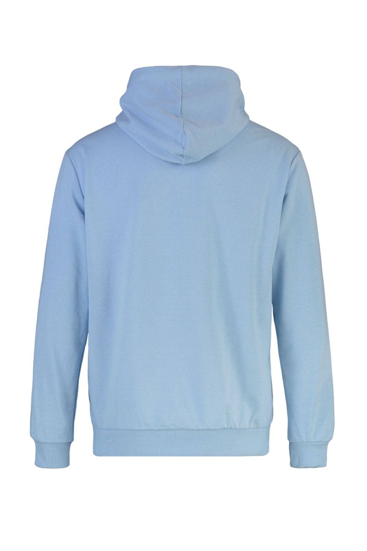 Trendyol Collection-Blaues Langarm-Sweatshirt mit Kapuze - Regular Fit TMNAW20sw0162 8