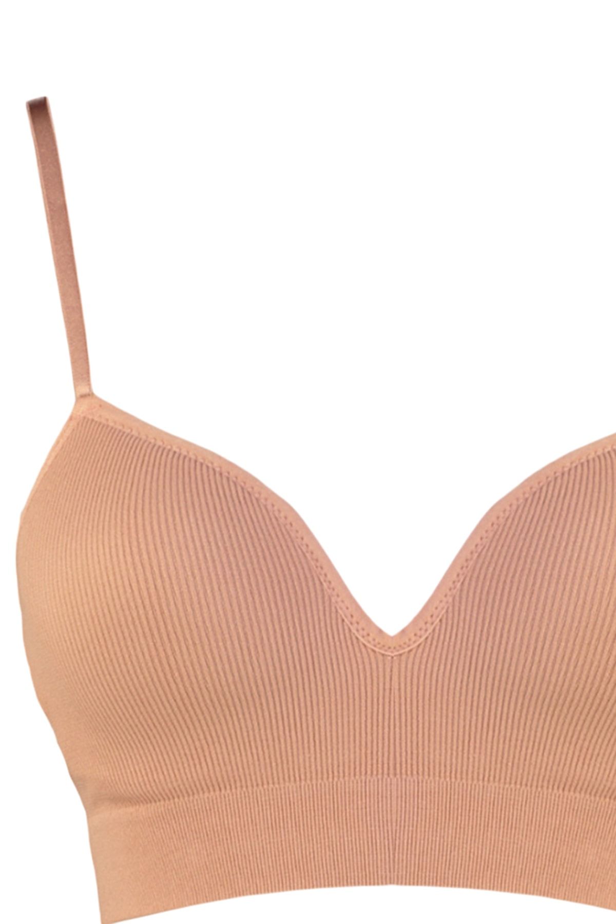 Trendyol Collection-Dunkle Haut, nahtloser, nahtloser, nahtloser, nahtloser, nahtloser, nahtloser, nahtloser, nahtloser, nahtloser Bralette-Strick-BH THMAW22SU0043 8