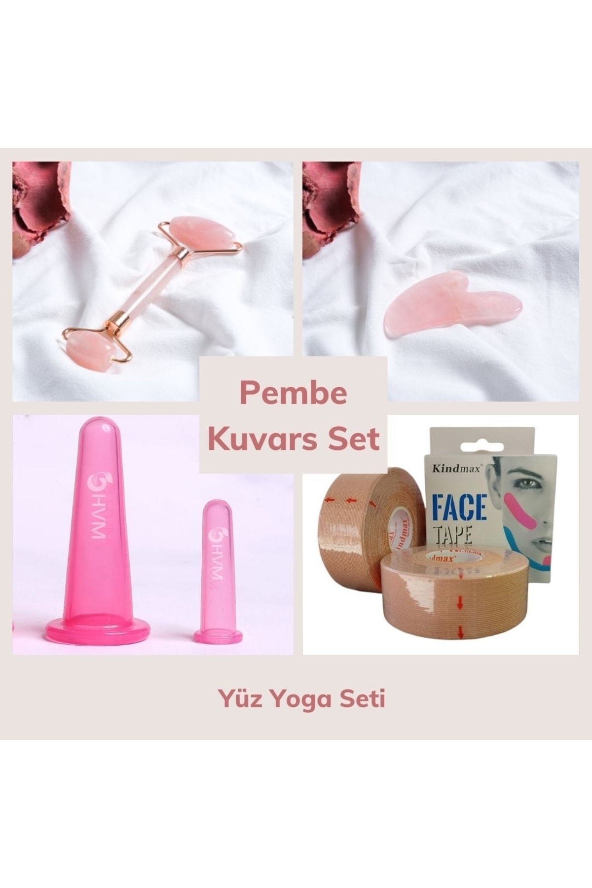 Yüz Yoga Seti Pembe Kuvars, Face Yoga Set — صورتی yyp
