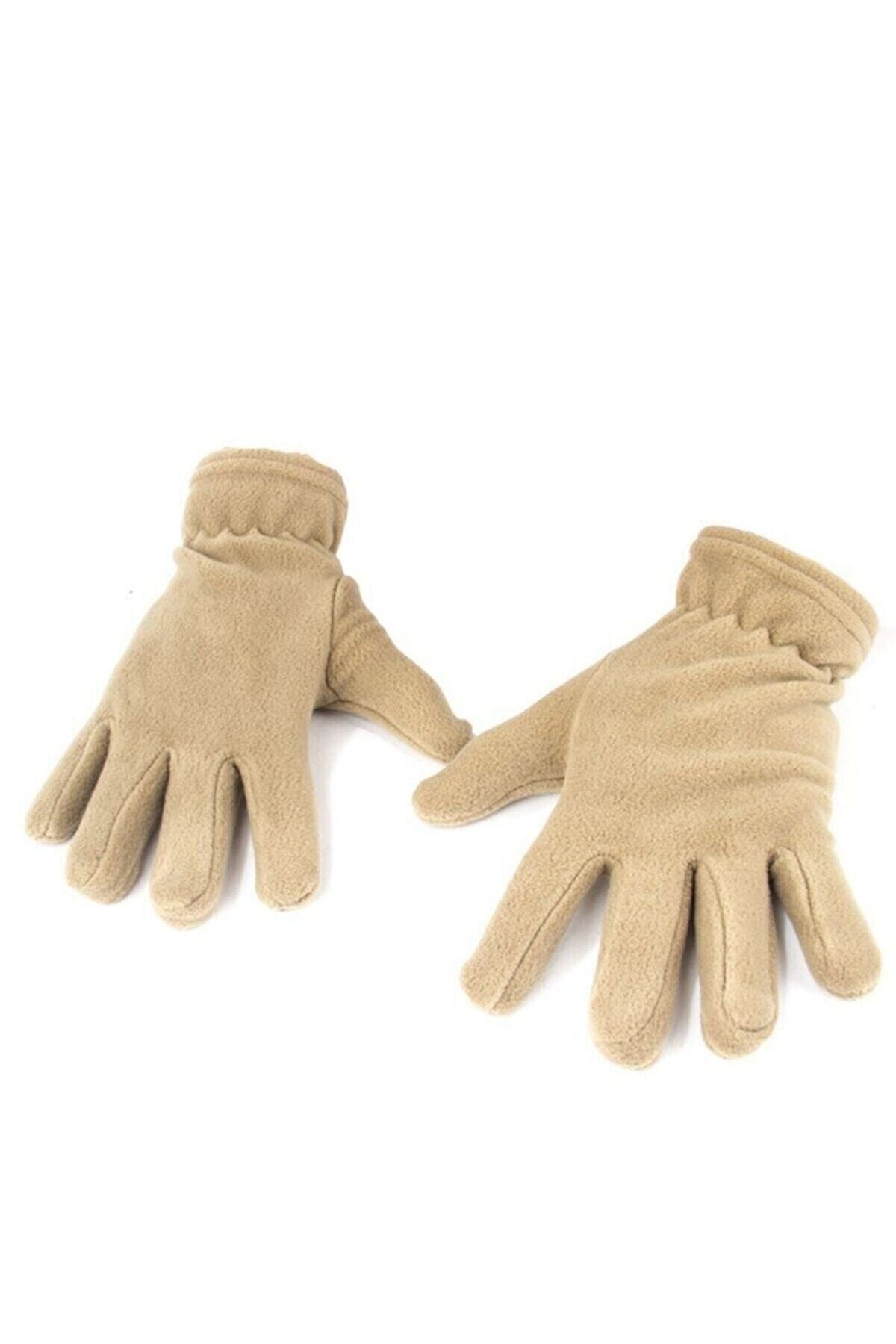 özmertaskerimalzeme Mănuși Din Lână De Culoare Desert Cu Elastic Pentru Încheietura Mâinii Unisex - Single Dimension