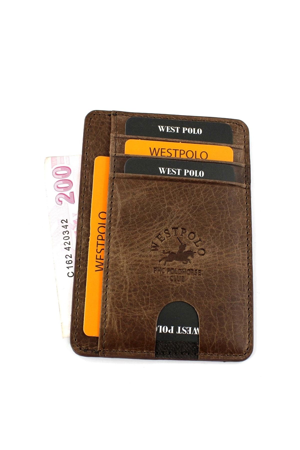 کارت دار مردانه WEST POLO VIZON LEATURE چرمی CRAZY MINI CARD deri,se club