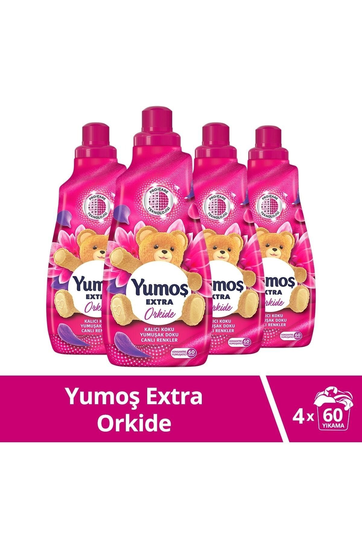 Yumoş Extra Konsantre Çamaşır Yumuşatıcısı Orkide 1440 Ml 60 Yıkama 4 Adet