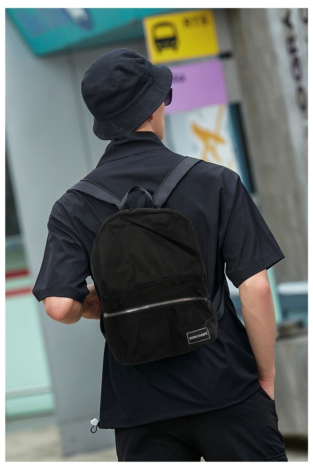 Medium size hotsell black backpack