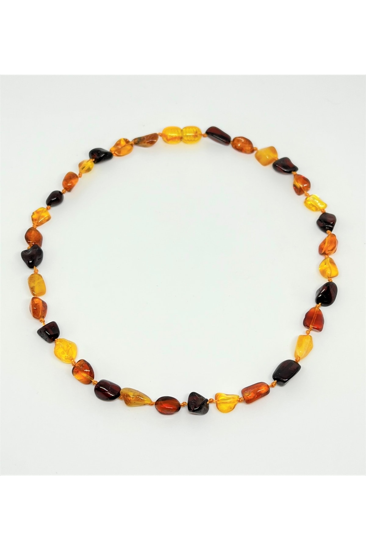 Tesbihci Efendi Damla Kehribar Büyük Taşlı Bebek Diş Kolyesi 33cm