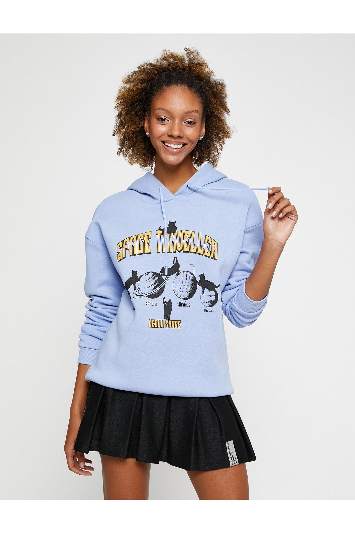Koton Sweatshirt Blau Oversized