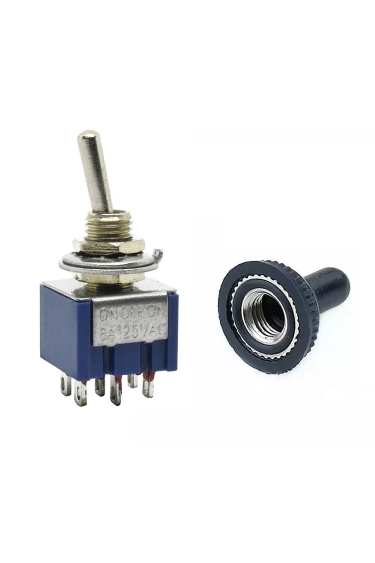 momo ③A ROBİZ Mts-203 Mini Toggle Çift Anahtar 3a 250v On / Off / On 6 Pin